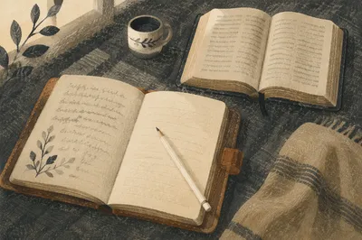 Handwritten Scripture Notebook on Leather Folio