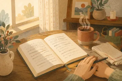 Morning Devotion Notebook with Handwritten Scripture