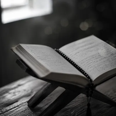 Open Notebook with Handwritten Scripture