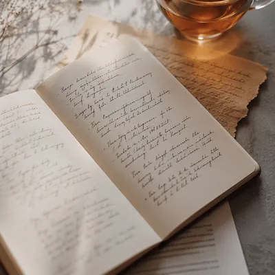 Open Notebook with Handwritten Scripture Reflections