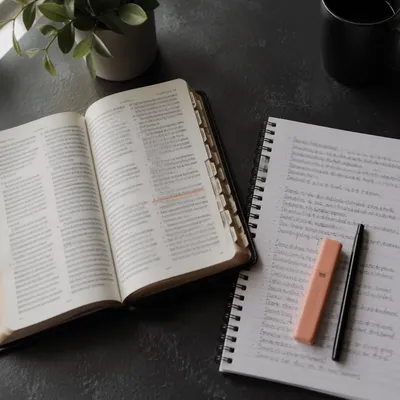 Morning Scripture Notes Flat Lay