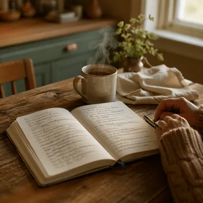 Morning Devotion Notebook with Handwritten Scripture