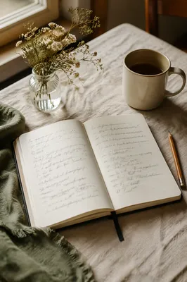 Open Notebook with Morning Scripture Reflections