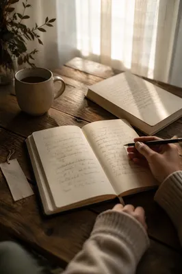 Morning Scripture Notes on Rustic Table