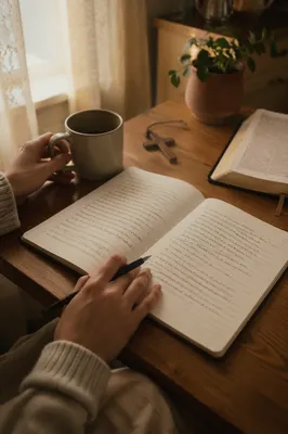 Morning Devotion Notebook with Handwritten Scripture