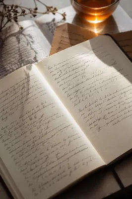 Open Notebook with Handwritten Scripture Reflections