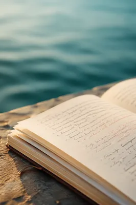 Open Notebook with Blurred Scripture Notes
