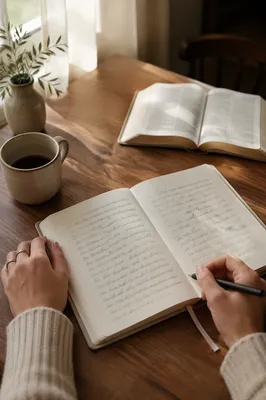 Morning Scripture Notes on Kitchen Table