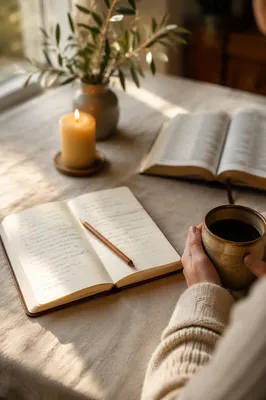 Morning Scripture Notebook and Warm Mug