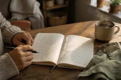 Morning Scripture Notes on Kitchen Table