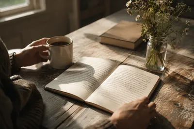 Morning Scripture Notes on Kitchen Table