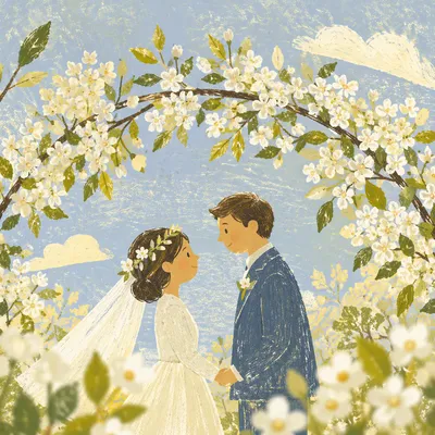 Sunny Garden Wedding Arch Blossoms Close-Up