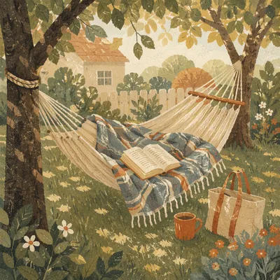 Peaceful Garden Hammock Reading Retreat