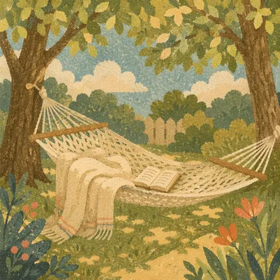 Peaceful Backyard Hammock Reading Retreat