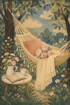 Quiet Garden Hammock Reading Nook