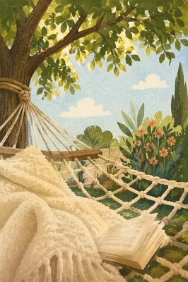 Cozy Garden Hammock Reading Retreat