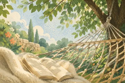 Cozy Garden Hammock Reading Retreat