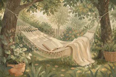 Peaceful Backyard Hammock Reading Retreat