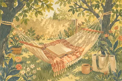 Peaceful Garden Hammock Reading Retreat