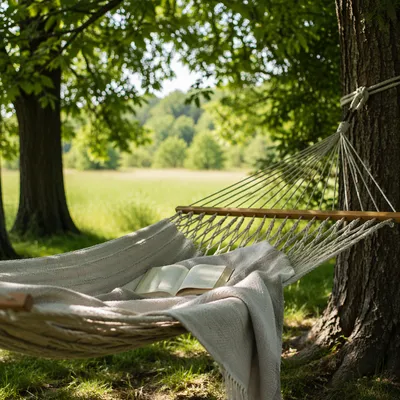 Peaceful Meadow Hammock Reading Retreat