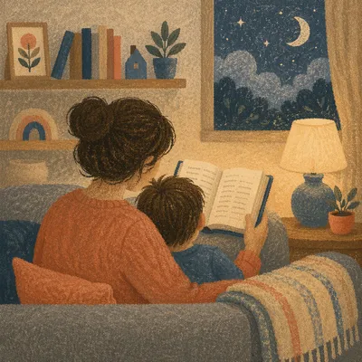 Bedtime Bible Reading With Parent and Child