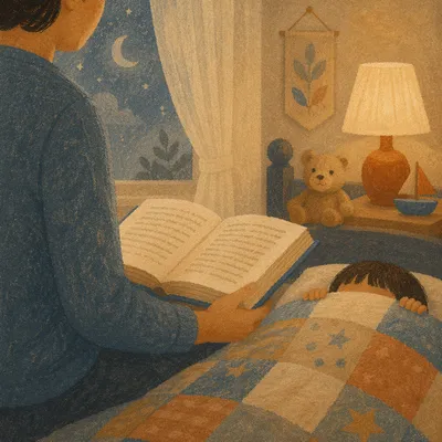 Bedtime Bible Reading with Parent and Child