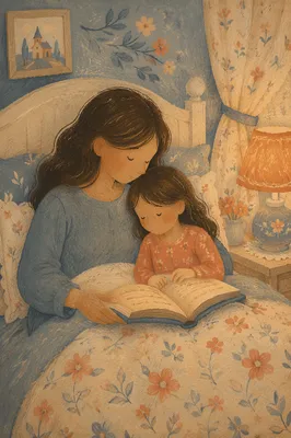 Bedtime Bible Reading With Parent and Child