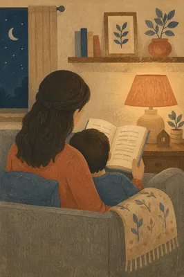 Bedtime Bible Reading with Parent and Child