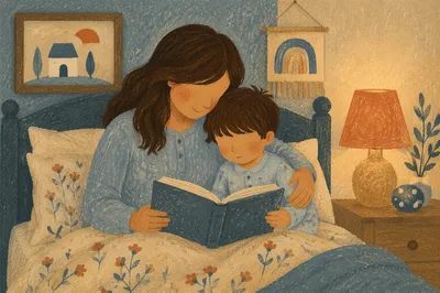 Bedtime Bible Reading With Parent and Child