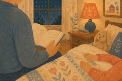 Bedtime Bible Reading with Parent and Child