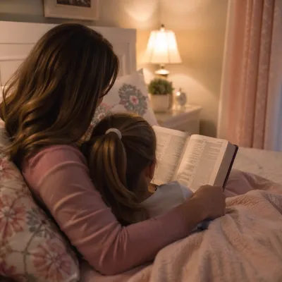 Bedtime Bible Devotion with Parent and Child