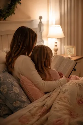 Bedtime Bible Reading with Parent and Child
