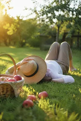 Peaceful Meadow Rest Under Drifting Clouds