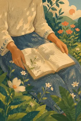 Quiet Bible Meditation in Garden
