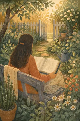 Morning Bible Meditation in Garden