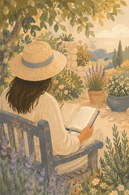Quiet Bible Meditation in Morning Garden