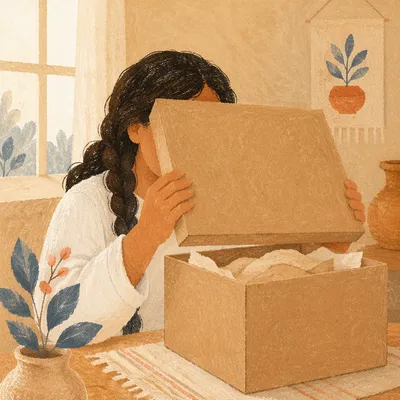 Joyful Surprise Opening Kraft Gift Box