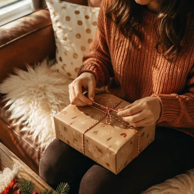 Joyful Hands Opening Cozy Holiday Gift