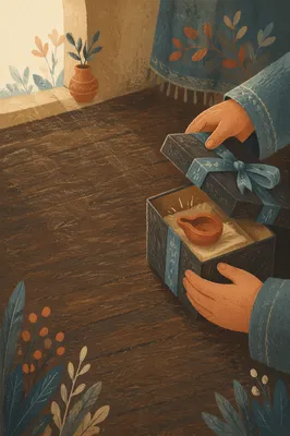 Joyful Hands Opening Teal Ribbon Gift