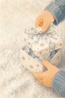 Joyful Hands Opening Winter Gift Box