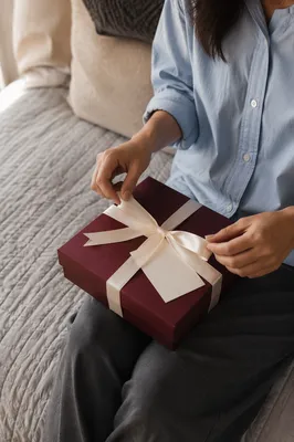 Joyful Hands Opening Burgundy Gift Box