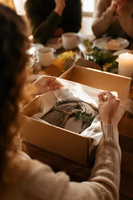 Joyful Gift Opening at Cozy Table