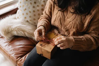 Joyful Hands Opening Cozy Kraft Gift