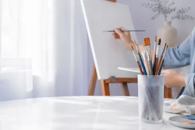 Quiet Home Studio Painting Practice