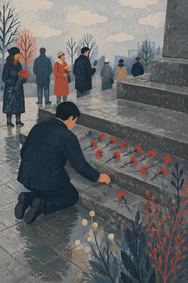 Solemn Tribute at Gray Grave Memorial