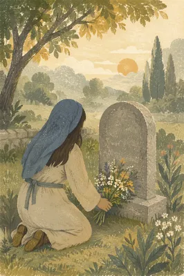 Tender Flowers at Quiet Grave Memorial