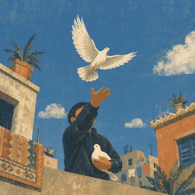 Rooftop Dove Release Under Open Sky
