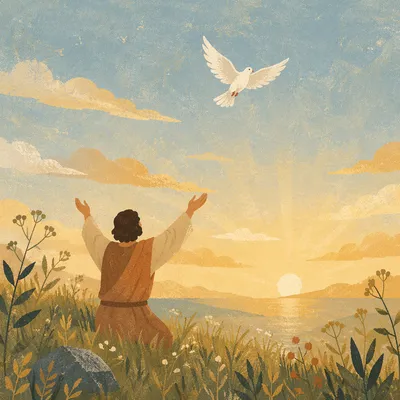 Dove Released at Sunrise for Freedom