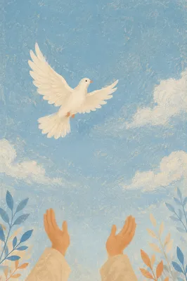 White Dove Released Into Open Sky