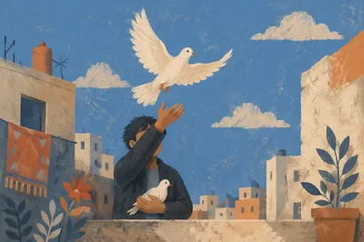Rooftop Dove Release Under Open Sky